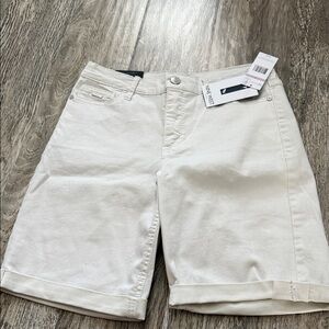 Nine West Cream Denim Shorts